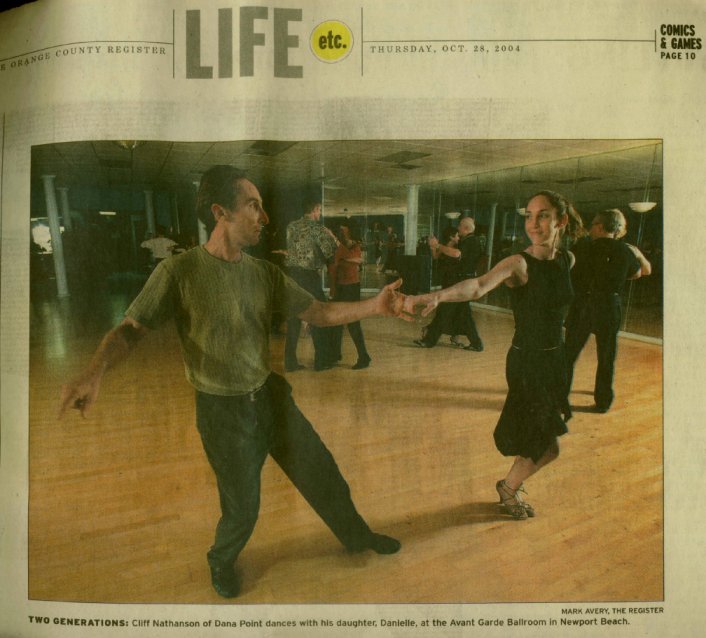 Cliff Nathanson of Dana Point dances with his daughter Danielle at Avant Garde Ballroom